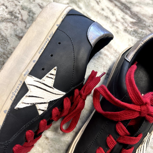 Shu Shop Reba Black Low Top Sneakers Size 8.5