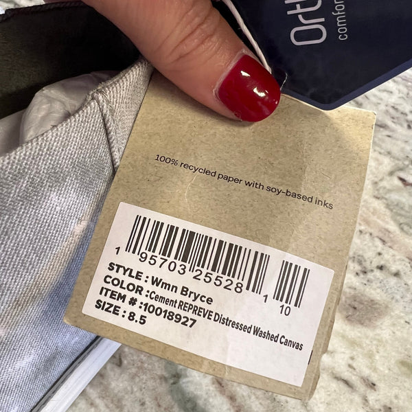 NWT Toms Earthwise Washed Cement Bryce Slip On Sneakers Size 8.5