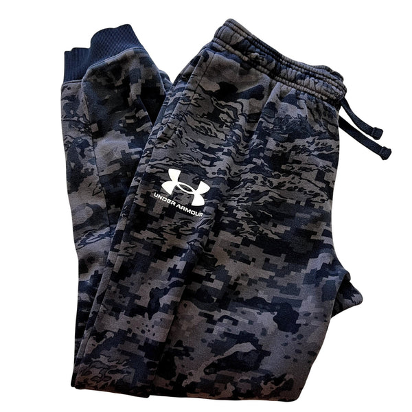 Under Armour Two Tone Black Loose Fit Camo Joggers Size Youth XL