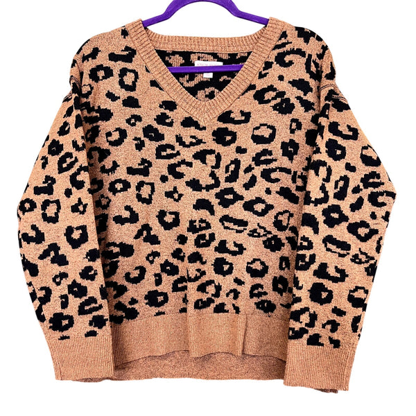 Knox Rose Leopard Print Sweater Size XS