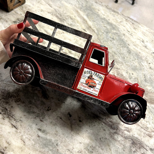 Noel Farms Christmas Trees Red Truck Decor