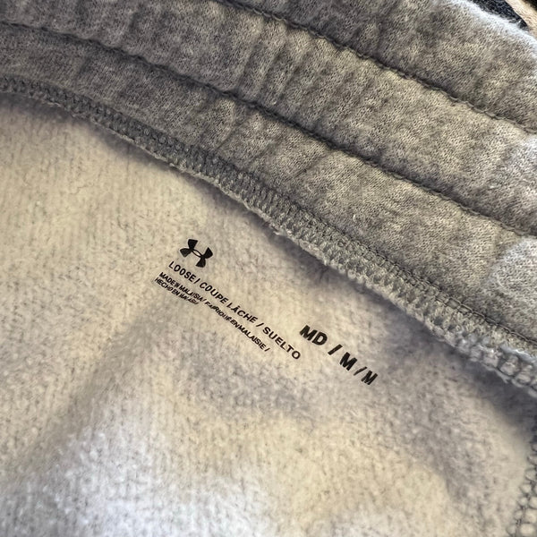 Under Armour Light Gray Loose Fit Fleece Joggers Medium