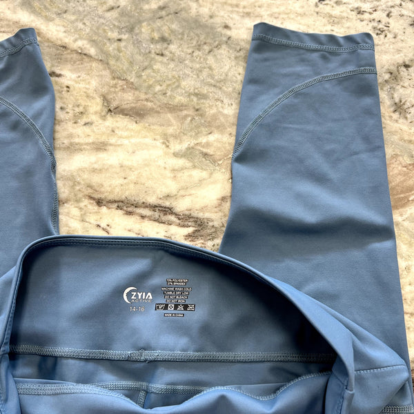 Zyia Active Periwinkle Blue Leggings Size 14/16