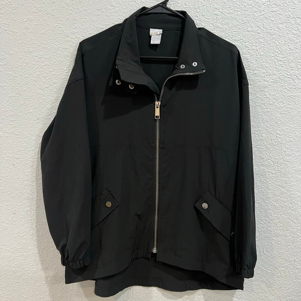 Chico's Lightweight Black Full Zip Jacket Size 8/10
