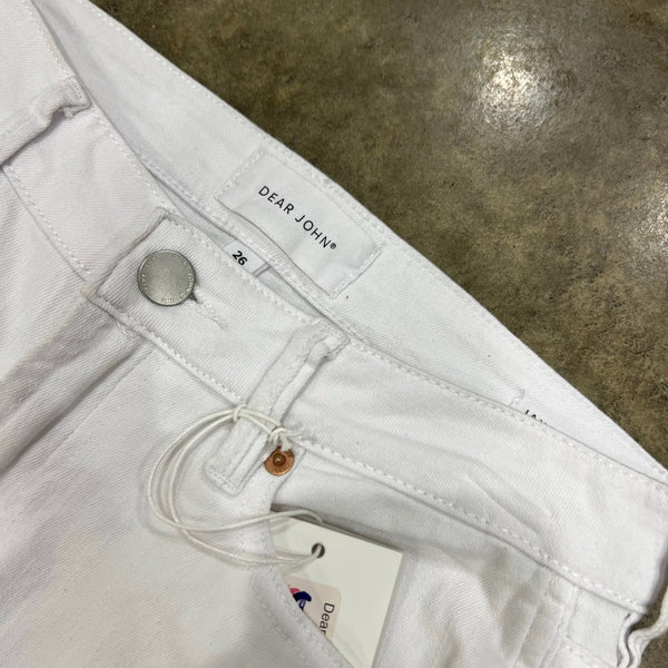NWT Dear John White Distressed Bootcut Jeans Size 26