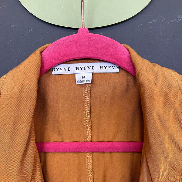 Hyfve Rust Open Front Lightweight Jacket Size Medium