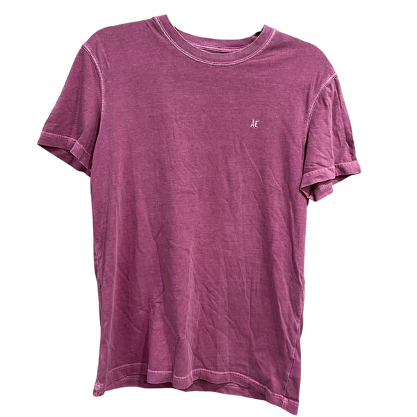 American Eagle Men's Garment Washed Purple Crew Neck Short Sleeve Shirt XS