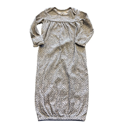 Carter's Full Length Leopard Sleeper Gown Size 3 Mo.