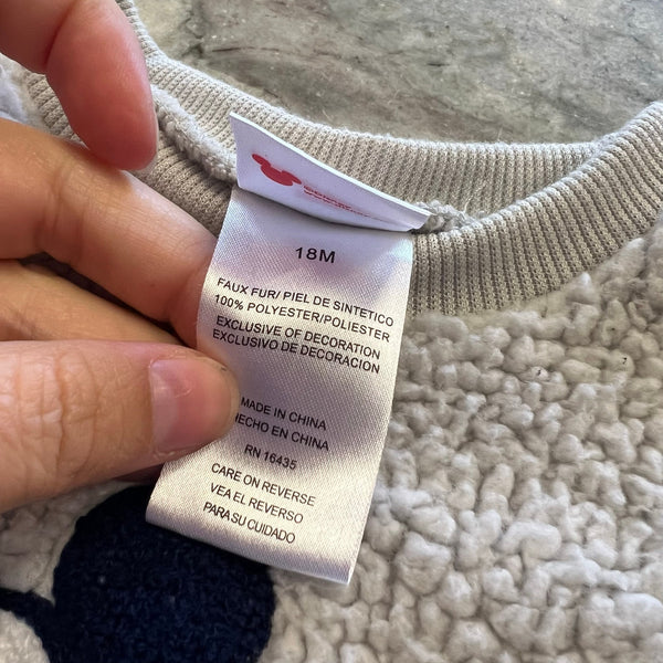 Disney Jr Mickey Mouse Sherpa Pullover + Navy Jogger Set 18 Mo