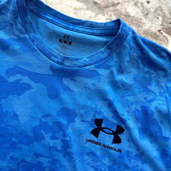 Under Armour Men's Blue Camo Tee Size Medium