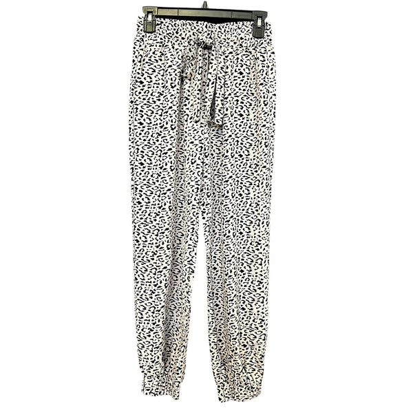 Women's Leopard Flowy Business Casual Joggers Size M