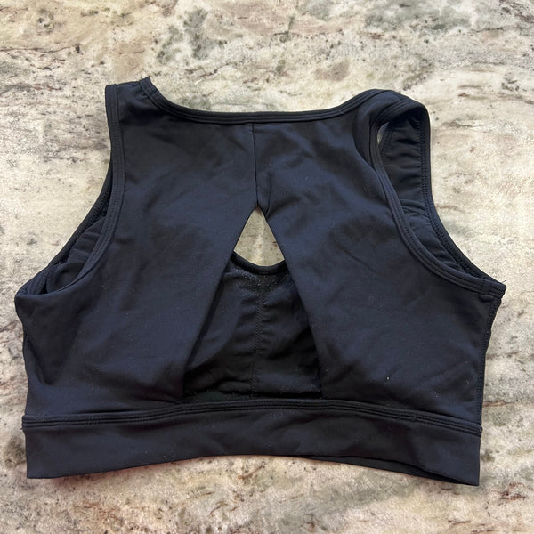Mono B Open Back Black Sports Bra Size Small
