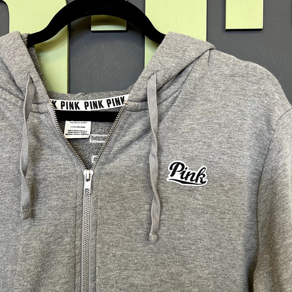 Victoria's Secret PINK Full Zip Gray Jacket Large