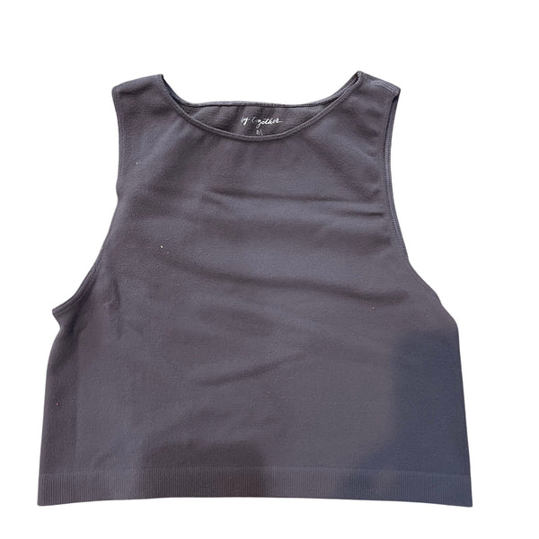 By Together Charcoal Stretch Cropped Tank Top Brami Size Med/Large