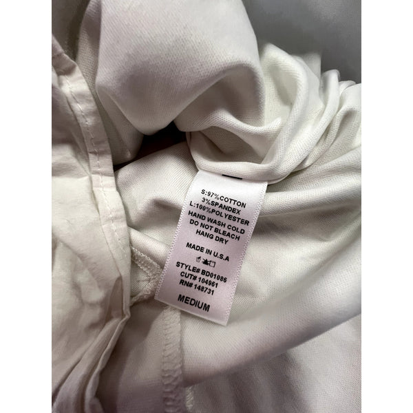 Blue Blush White Ruched Sleeveless Bodycon Dress Medium