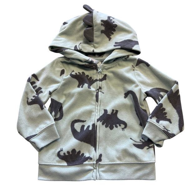 Carter's Light Teal Soft Fleece Dinosaur Full Zip Jacket 18 Mo