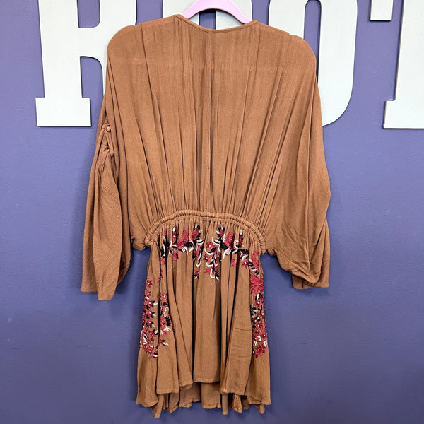 Free People Pretty Pineapple Boho Mini Dress Size XS