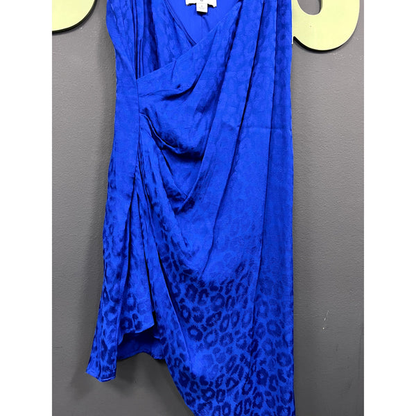 Cushnie Royal Blue Leopard Cocktail Dress Size 4