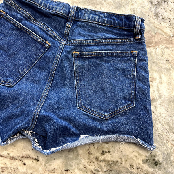 Abercrombie & Fitch High Ries 90's Relaxed Cutoff Denim Shorts Size 6