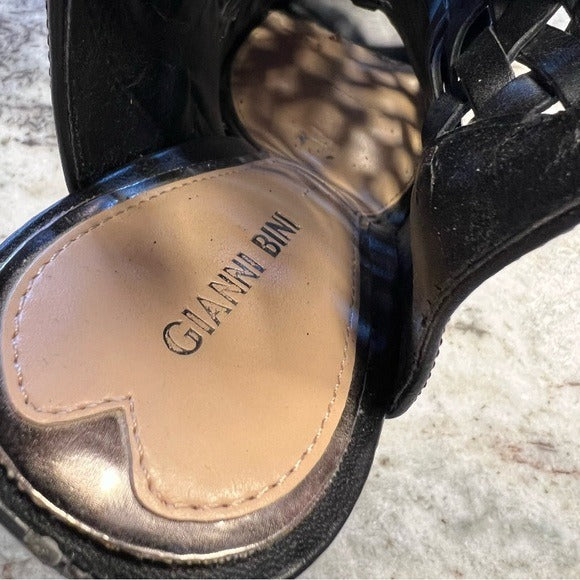 Gianni Bini Black Open Toe Heels Size 9.5