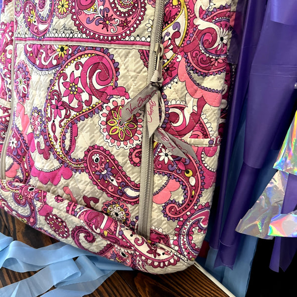 Vera Bradley Pink Paisley Campus Laptop Backpack