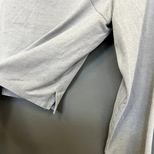 Lululemon Gray Cropped Long Sleeve V-Neck Top Size 8