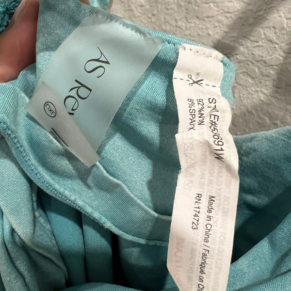 AS Revival Light Teal Workout Tank Top Built in Bra L/XL