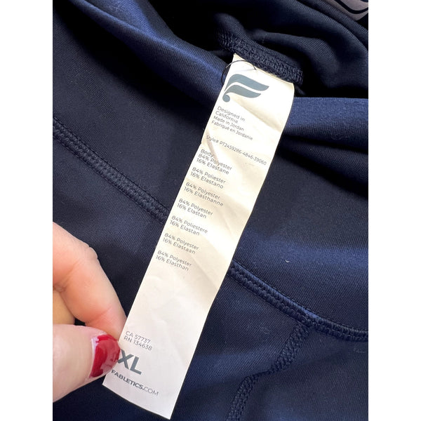 NWT Fabletics Navy High Waist Wide Leg Foldover Pant Size XL Tall