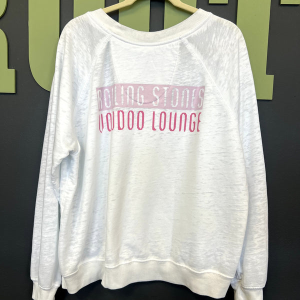 Recycled Karma Burnout Rolling Stones Voodoo Lounge Sweatshirt Size Medium