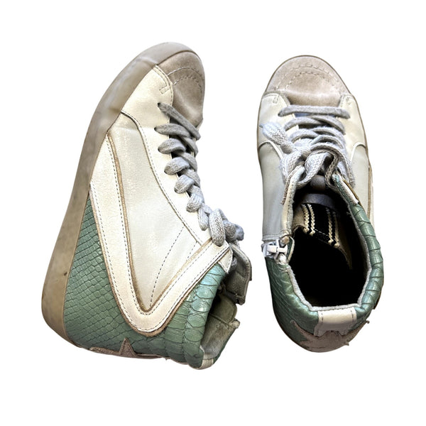 Shu Shop Rooney Kids Mint Snake High Top Sneakers Size Youth 2
