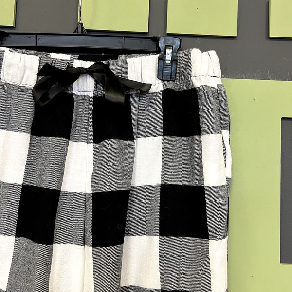 Magellan Black + White Plaid Pajama Pants Women's Large