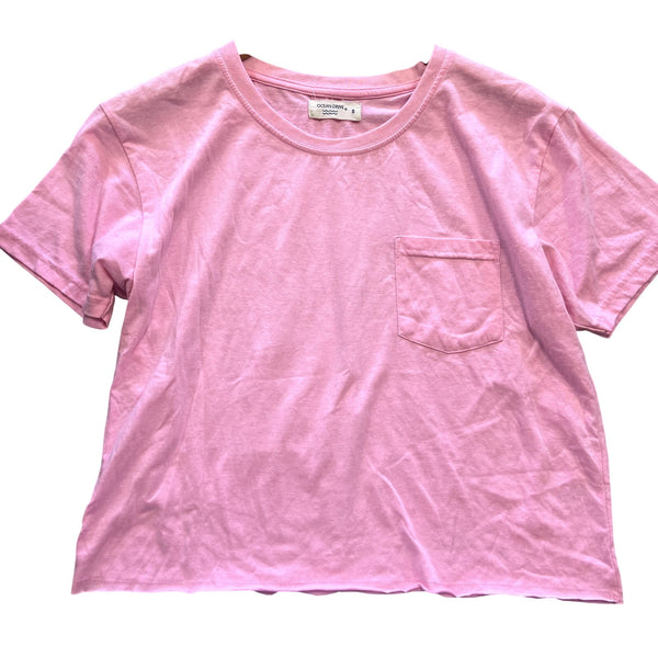 Ocean Drive Pink Crop Top Tee Size Small