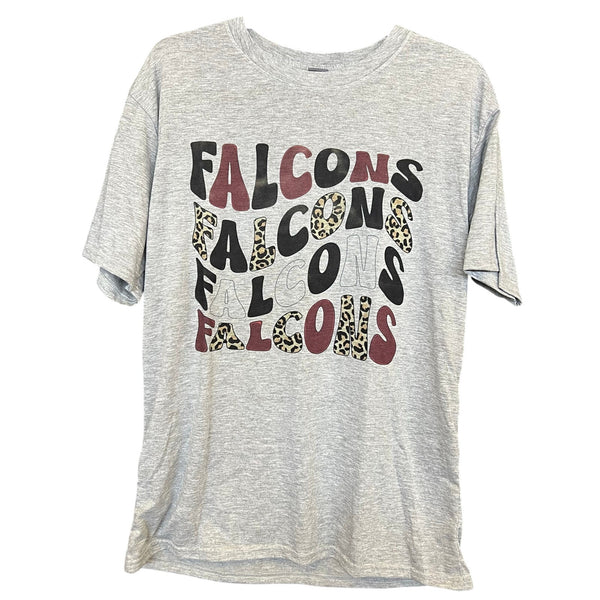Falcons Wave Stacked Graphic Tee Large