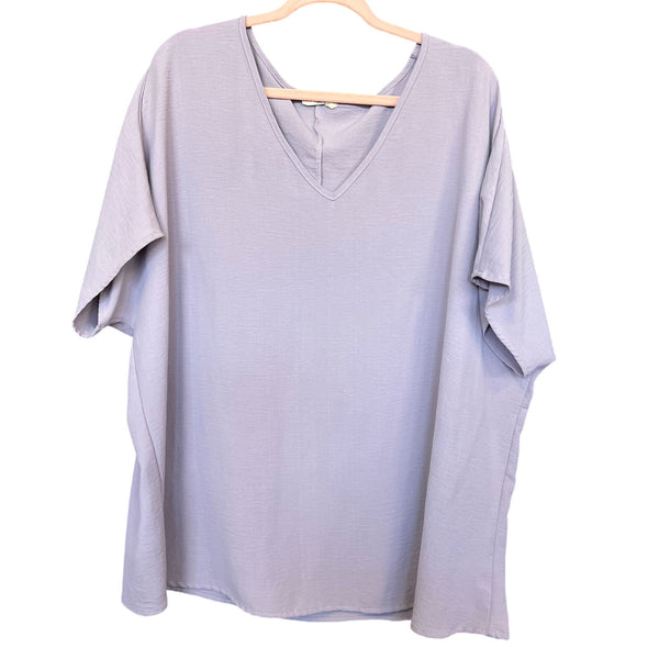 Entro Women's Lilac V-Neck Blouse Size 1XL