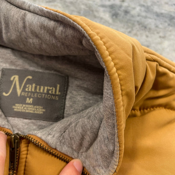 Natural Reflections Quilted Mustard Vest Size Medium
