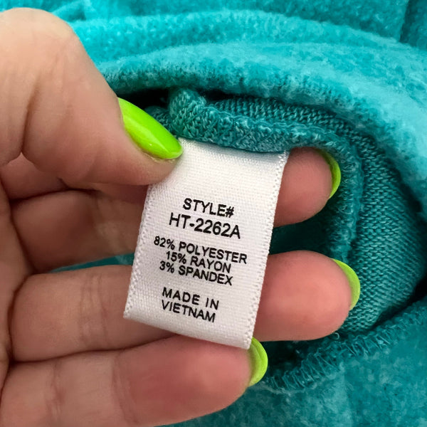 Zenana Teal Plush Sweater Size Small/Medium