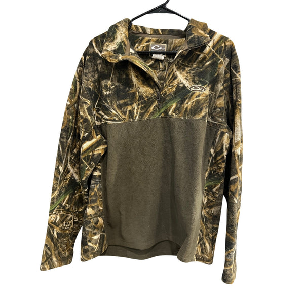 Drake Waterfowl Quarter Zip Fleece Pullover Size Large