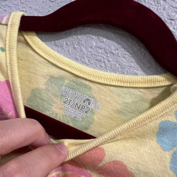 Garanimals Yellow Pastel Floral Sleeveless Romper Size 2T