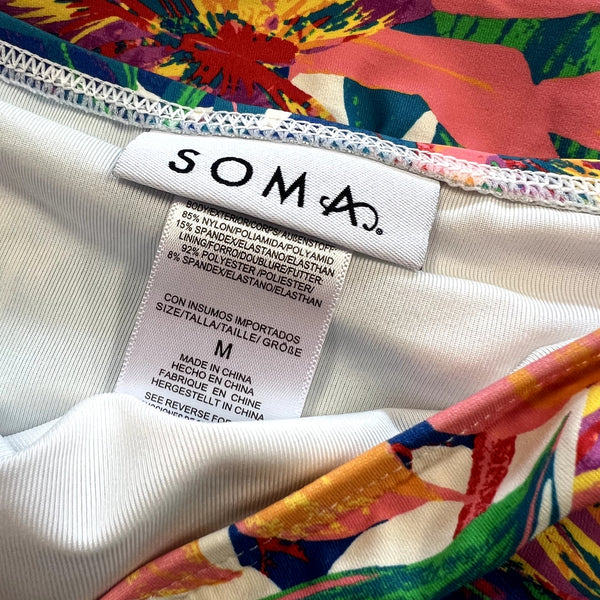 Soma Tropical Floral Tankini Swimsuit Set Women's Size M/L