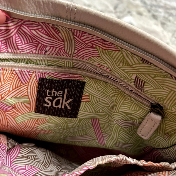 The Sak Ivory Leather Crossbody Bag