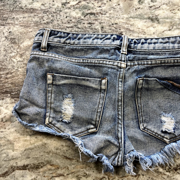 Forever 21 Denim Cutoff Shorts Size 27 Y2K