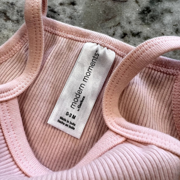 Modern Moments Pink Ribbed One Piece Size 0-3 MO