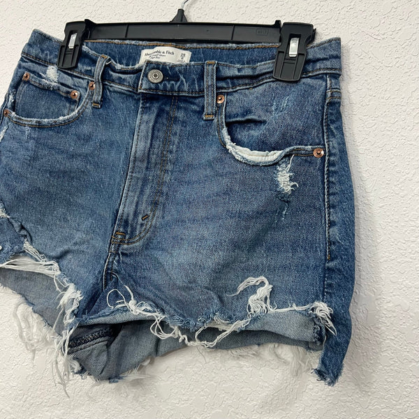 Abercrombie High Rise Cutoff Denim Shorts Size 6