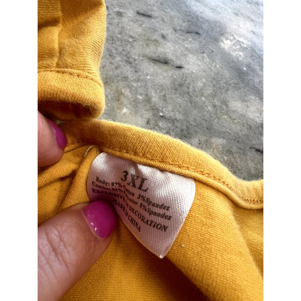 Girls Long Sleeve Mustard Sunflower Dress Size Youth Medium