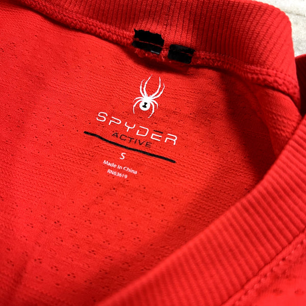 Spyder Active Red Fitted Athletic Top Size Small