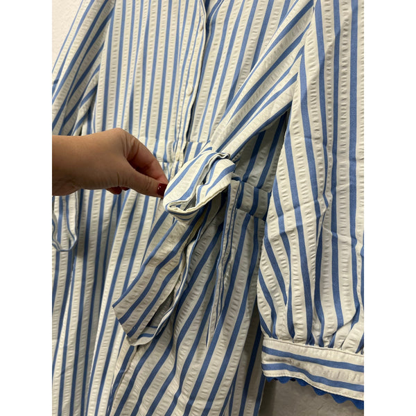 Entro Pinstripe Midi Dress Size Large