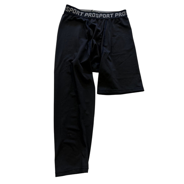 Men's Prosport Black 3/4 Compression Leggings Size XS