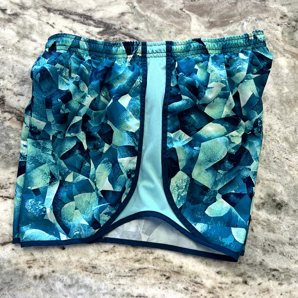 Nike Tempo Mixed Blue Lined Athletic Shorts Youth XL