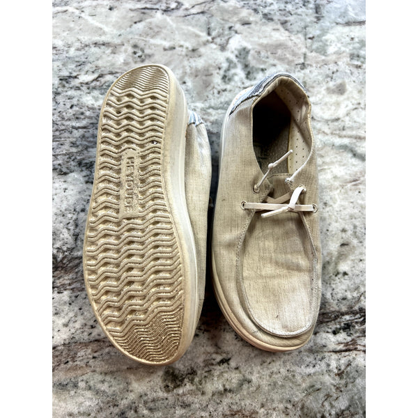 Hey Dude Wendy Rise Beige Slip On Shoes Size 8