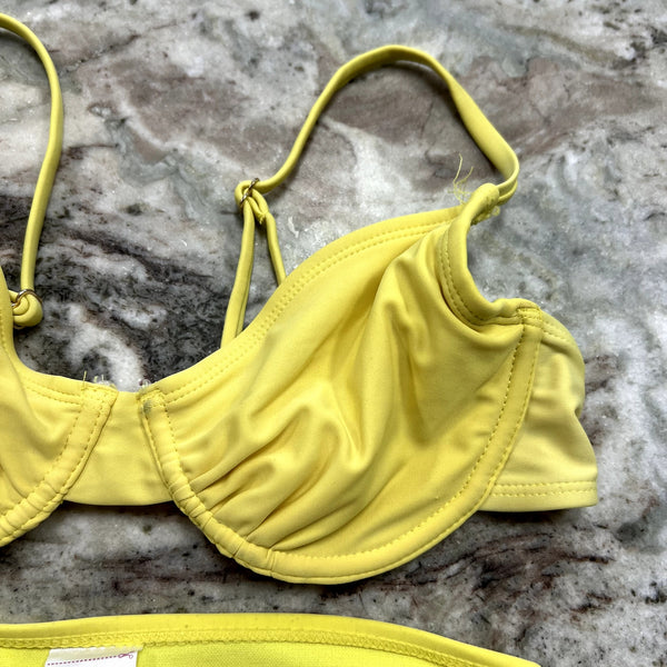 NOBO Yellow Two Piece Bikini Swimsuit Size Small